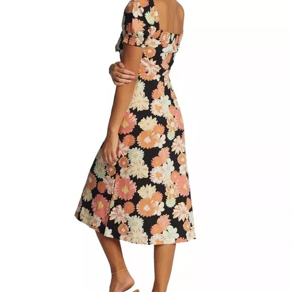 NEW- Roxy Juniors' Summertime Feeling Puff-Sleeve Dress MSRP $60 - Picture 3 of 9